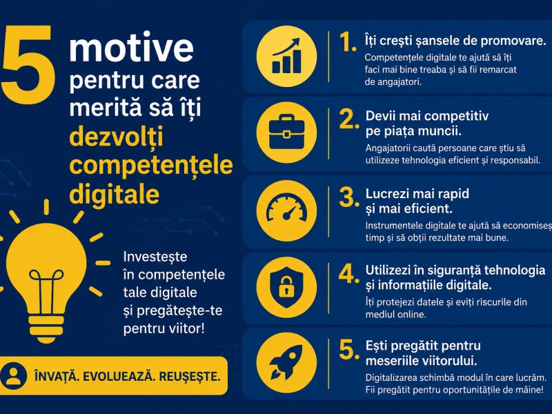 5 motive pentru care merită să îți dezvolți competențele digitale
